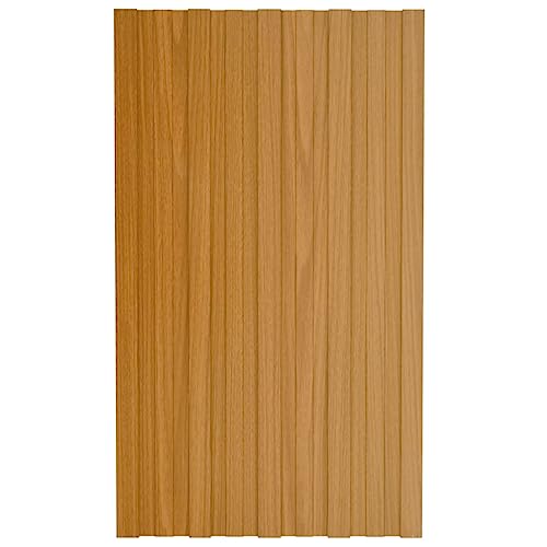 vidaXL 36x Dachpaneele Trapezblech Dachplatten Dachblech Trapezbleche Profilblech Metallblech Stahlblech Dach Platten Verzinkter Stahl Holzoptik Hell 80x45cm