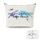 Reise Geschenk, World Globe Bracelet Bringen Sie Grußkarten Mit,Reisekosmetiktasche, Freundschaftsarmbänder - Auslandsjahr Abschiedsgeschenk Für Freunde, Familie, Kollegen, Weltreisende