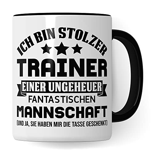 Tasse Trainer lustig - Spruch Trainer Geschenk - Kaffeebecher Fußball Handball Sport Trainer Geschenkidee von Mannschaft - Sportrainer Fußballtrainer Kaffee-Tasse Becher