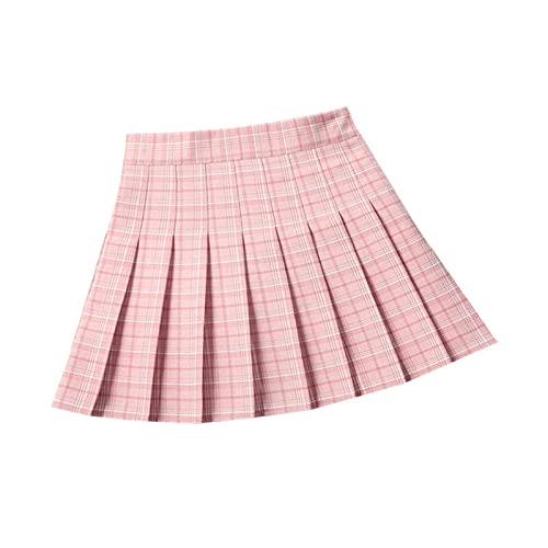 Sommer Frauen gefaltete Röcke Hohe Taille Weibliche Plaid Minirock Süße niedliche Damen Mädchen Tanz Rock Präparierte Stil Plissee Röcke (Color : C1, Size : M)