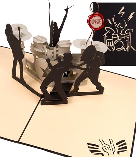 Liebessa 3D Pop-Up Karte Konzert Live. Handgemachte Karte für Musikfans. Perfekt für Geburtstage und besondere Anlässe. Einzigartiger 3D-Effekt, inklusive Umschlag für persönliche Nachrichten.