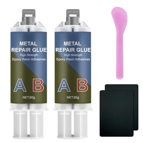 WAN2TLK 160g Metallkleber, 2 Komponenten Epoxidharz Kleber Extra Stark Metallkleber zur Verklebung von Metall, Edelstahl, Holz, Keramik - Flüssigmetall Schweißkleber zum Reparieren, Gusseisen