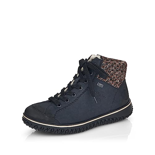 Rieker Damen Low-Top Sneaker Z4243, Frauen Halbschuhe, wasserabweisend, riekerTEX,straßenschuhe,Strassenschuhe,blau Kombi (14),40 EU / 6.5 UK