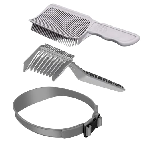 Haarschneidekamm Set, Verstellbare Fade Kamm Haare Schneiden übergang Barber Kamm, Haarschneide Schablone Verstellbare Haarschneide Schablone Silikon Haarschneide Schablone für Herren Salon