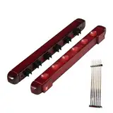 Billard Wandhalterung, Pool Cue Wall Mounted Rack, Billard Queue Halter, Billard-Queue-Rack, Pool-Queue-Rack, Billardzubehör für Schulen, Heime und Vereine, mit 6 LöChern, 39 cm