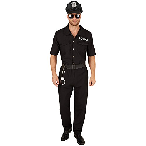 dressforfun Herrenkostüm Polizist | Uniform inkl. Kunstleder Gürtel (S | Nr. 301434)