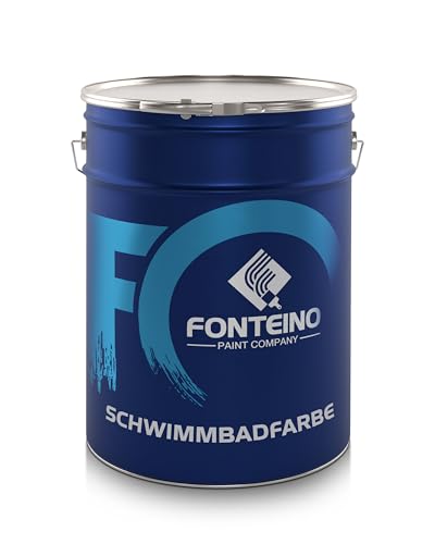 Fonteino Poolfarbe Schwimmbadfarbe Poolbeschichtung Schwimmbeckenfarbe Blau 750ml