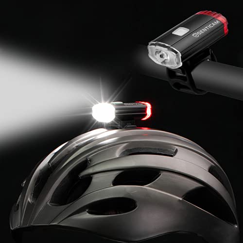 Senticam Fahrrad Helm Licht, USB wiederaufladbare Dual Front und Rear Fahrrad Helm Lichter, IPX3 wasserdichte tragbare Fahrrad Helm Fackel für alle Straßenradfahrer