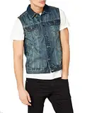 Urban Classics Herren Denim Vest, Männer Jeansweste, erhältlich in vielen verschiedenen Farben, Größen S bis 5XL