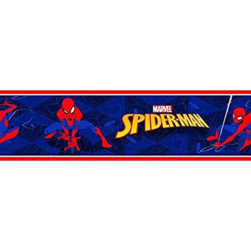 AGDesign - Selbstklebende Bordüre - Marvel Spider-Man - Kinderzimmer Bordüre - Wandbordüre - 0,10 x 5 m - WBD 8152