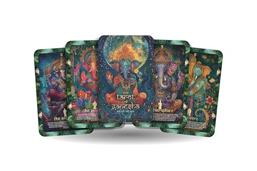 The Tarot of Ganesha - Major Arcana - A Unique Spiritual Journey - The Hindu-Gottheit, bekannt für die Beseitigung von Hindernissen und das Bringen von Weisheit.
