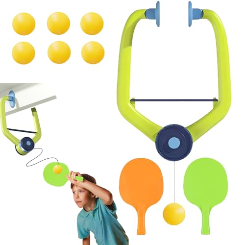Tür Ping Pong Spiel für Türrahmen, Over The Door Pingpong Spiel, Door Ping Pong Game Over The Door, Hängender Tischtennis Trainer Set, Tür Pingpong, Ping Pong Türspiel, Tür Pong Spiel FüR Kinder