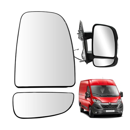 Convitex Spiegelglas Rechts für Ducato Jumper Boxer Movano C 2006-, Beheizbar Konvex Ersatzspiegelglas, Außenspiegel Glas Rechts Beifahrerseite