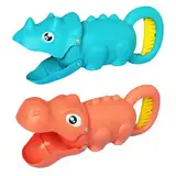 2 Stück Sandgreifer Kinder Tyrannosaurus Rex Triceratops Greifer Handbagger Sandspielzeug Sandbohrer Spielzeug Strandspielzeug Sandbagger für Strand Sandkasten Schnee Schaufel für Kinder ab 3 Jahre