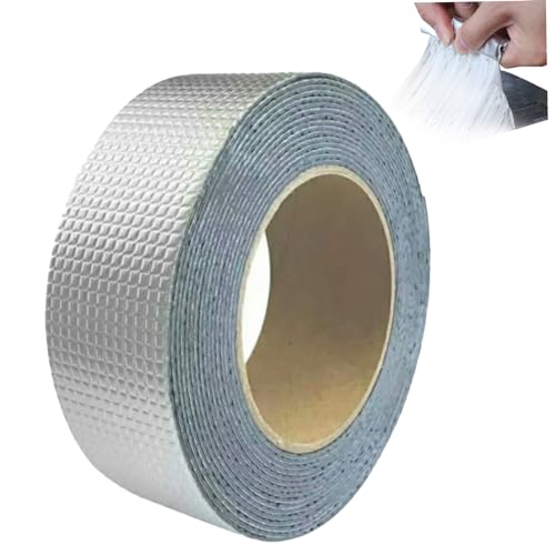 Butylband wasserdichtes Klebeband für Lecks 10 cm x 10 m selbstklebende Butylklebebänder Mehrzweck-Blitzband Aluminiumfolie Wetterfestes Reparaturband für Rohrdichtdachriss-Markisenfenster