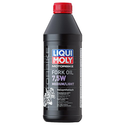 LIQUI MOLY Motorbike Fork Oil 7,5W medium/light | 1 L | Motorrad Gabelöl | Art.-Nr.: 2719, farblos