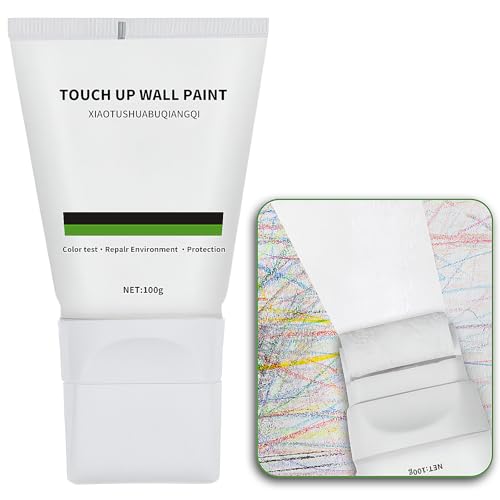 Ausbesserungsfarbe Weiss Roller 100g, Wandreparatur Rollfarbe, Wandfarbe Ausbessern Weiß, Weiße Wandfarbe, Wandfarbe Reparatur Graffiti & Flecken