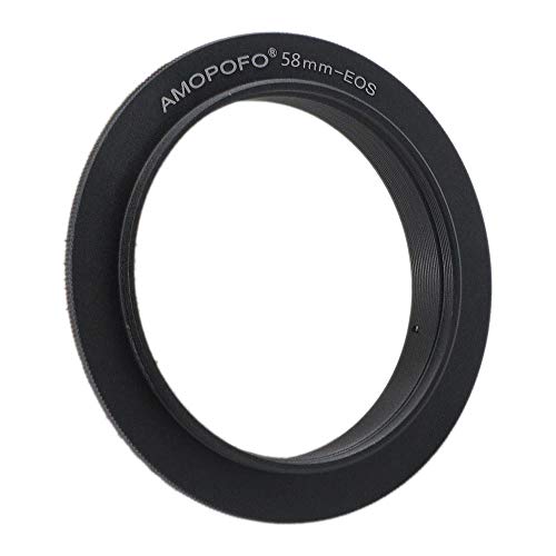 58mm-EOS Retroadapter Ring.Geeignet Makroaufnahmen,Kompatibel mit für Canon-EF-Bajonett 60D 70D,77D,80D,10D,20D,30D,40D,50D,5D,5D Mark II,5D Mark IV,5DS,6D,7D,1D,1D Mark IV