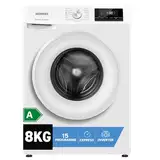 Heinrich´s Waschmaschine, 8kg, 15 Programme, 1400 U/min., Aqua-Stop, LED-Display, inkl. Timer, mit Kindersicherung, langlebiger Inverter Motor, Energieeffizienzklasse A, weiß