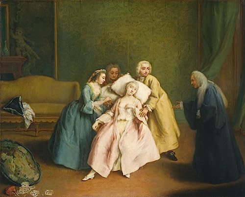 IPLUPJDY Kunstdruck Leinwand Abstrakte Leinwand Kunst Bilder Druck Wandgemälde Die Ohnmacht von Pietro Longhi Druck Leinwand Malerei für Wanddekoration 60x90cm