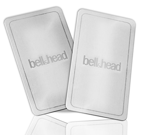2er Set Metallplättchen LANG mit Klebefläche für KFZ Magnet-Handy-Halterung - Zusatz-Set oder Ersatz für Original Platten von bell & head oder anderen Anbietern (XXL: 7,5 x 4 cm)