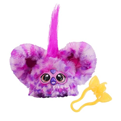 Furby Furblets Hip-Bop Mini, Hip-Hop Musik & Sätze in Furbisch (über 45 Geräusche), Kuscheltier in Pink-Lila-Gemustert, für Kinder ab 6 Jahren, originelles Wichtelgeschenk