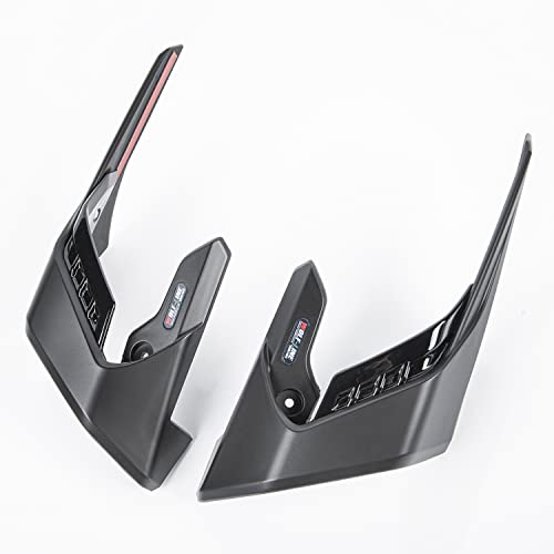 Motorrad Downforce Naked Spoiler Feste Winglets Verkleidungsflügelabweiser für H-onda CB650R CB 650 R CB 650R CB-650-R 2019 2020 2021 2022 2023 Seitenflügelabdeckung Rahmenverkleidungen (Schwarz)