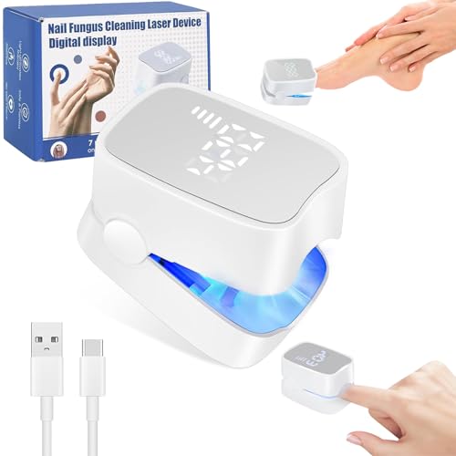 Nagelpilz Lasergerät mit Zeitanzeige, Nagelpilz Laser mit Zeitmessgerät, Nagelpilz Testsieger, Nagelpilz Behandlung Schnell Intensiv, für Fuß- und Handnagelpilz