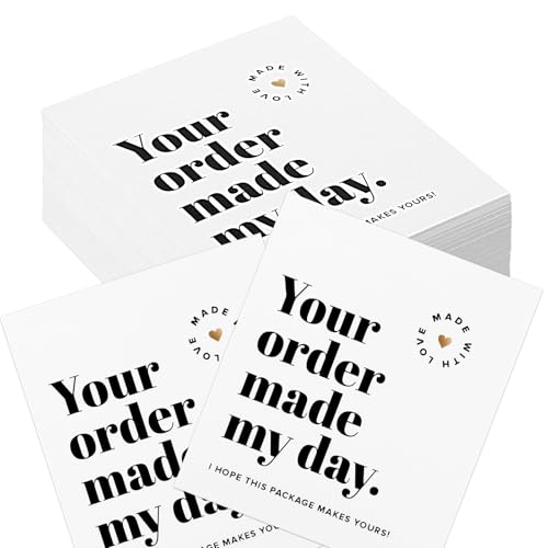 Kisbeibi 100 Stück Dankeskarten, Mini Dankeskarten Thank You Karte Danke Klein Dankeschön Karte Dankeskarte Danksagungskarten Thank You Cards für Einzelhandelsgeschäfte Business Geschenk-Shop