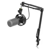 FIFINE Podcast Mikrofon K688 mit Boom Arm, USB/XLR Dynamic Mic Kit mit Mute Button, 3,5 mm Kopfhörer Jack für Studio/Musikaufnahme/Streaming Kompatibel mit PC/Computer/XLR Mixer - K688CT