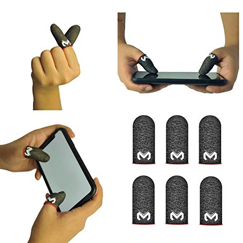 6er Pack Pubg Finger, Witbicg Finger Sleeve Gaming Handschuhe,Handy Gaming Zubehör Anti-Schweiß Seidig Perfekte Touch-Antwort - Tolle Passform Für Daumen Und Finger,Funktioniert Auf Allen Mobilgeräten