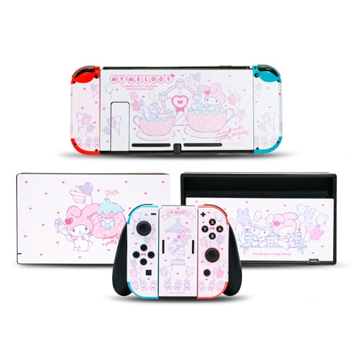 Kuitmor Skin Stickers Compatible with Switch, Anime Vinyl Decal, Switch Full Wrap Protective Skin Original-Controller Film Sticker - MLD Strawberry