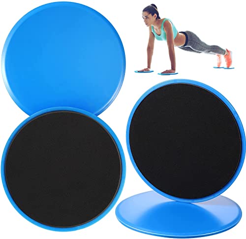 JSM FITNESS® Gleitende Scheiben, Gleiter Pads für Übungen, Doppelseitige Slider Pads für Fitness-Übungen auf dem Boden, Glider Scheiben für Bauchtraining, Gliding Discs - 2 Stück