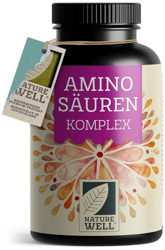 Aminosäuren Komplex hochdosiert - 240 Tabs. mit 6.000 mg Aminosäuren pro Tag - 9 essentielle Aminosäuren (EAA) + Taurin, Carnitin & Glycin - laborgeprüft mit Analyse-Zertifikat - 100% vegan