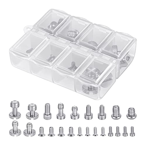 NEEWER 26PCS Kamera Schrauben Set für Fotografie Ausrüstung, umfasst 1/4" 3/8" M2 M2.5 M3 und M4 Schrauben Kompatibel mit SmallRig NEEWER Kamerakäfig,oberem Griff,Seitengriff, Stativ QR Platte, UA002