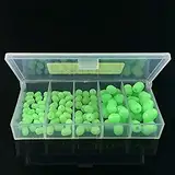 Carry stone 100 stücke Oval Weiche Luminous Angeln Perlen Meer Fischköder Schwimm Float Tackles Schwimm Werkzeuge Fischerei Eier