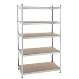 ESTEXO Steckregal Lagerregal 21 Modelle wählbar Schwerlastregal Regal Kellerregal Werkstattregal Werkbank Garagenregal (Verzinkt / 200x120x60cm / 875kg)