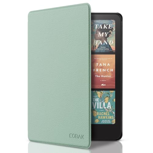 CoBak Hülle für 7" Kindle Paperwhite 12th Gen 2024 und Kindle Colorsoft Signature Edition - Völlig Neue Smart Cover mit Auto Schlaf/Aufwach, Salbeigrün