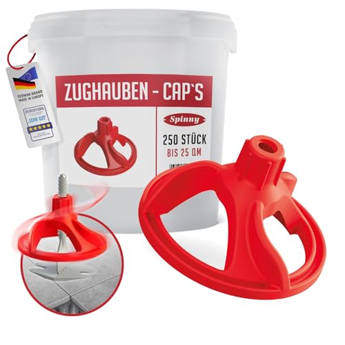 NIVILLI SPINNY Profi Nivelliersystem 250x Zughauben BigPack, Verlegehilfe, passend zu SPINNY Tabs Zuglaschen, Gewindelaschen. - Fliesen Werkzeug, Fliesenverlegehilfe
