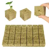 28 Stück Steinwolle Würfel Steinwolle Anzucht Steinwolle Anzuchtmatte Bodenlos Rockwool Cube Anbau Hydrokultur Bodenloses Kultursubstrat Steinwolle für Stecklingen Pflanzenvermehrung (4 x 4 x 4cm)