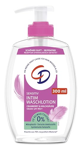 CD Wohlfühl Intim Waschlotion, 300 ml, Lotion zur milden Reinigung des Intimbereichs, mit Cranberry-Extrakt & Milchsäure, seifenfreie Körperpflege, dezenter Duft, vegan