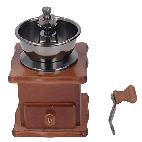 Manuelle Kaffeemühle, Retro-Buche, Klassischer Holzsockel, Rostfreier Edelstahlkern, Kaffeemühle, Mahlen Sie Ihre Eigene Kaffeebohnenmischung, um Ihren Lieblingsgeschmack Zu