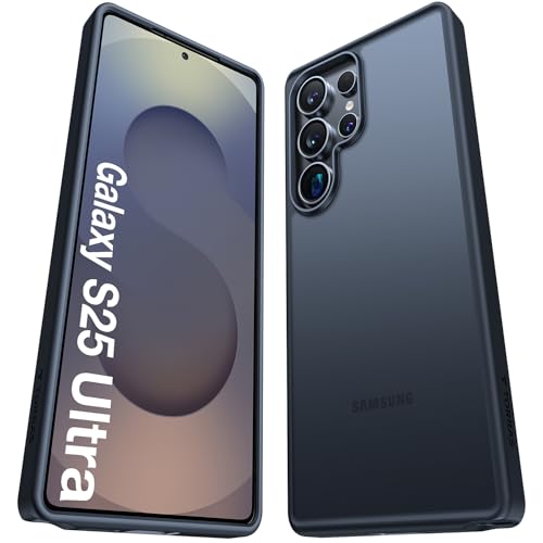 TORRAS für Samsung Galaxy S25 Ultra Hülle [TOP Militärschutz] mit 360°Airbags Stoßfeste Handyhülle Samsung S25 Ultra Case [Kratzfest & Samtweich Haptik] Schutzhülle Cover Matt Schwarz