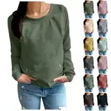 Stillshirt Damen-Umstandsmode Stillpullover Rundhals Stillpullover mit Reißverschluss Langarm Stillzeit Pullover Bequem Nursing Top Schwangerschaft Stilltops Schwangere Stillfunktion Langarmshirts