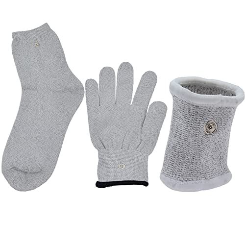 ZTHBYSB Elektrischer Schock Impuls Armschienen (Stk) Handschuhe (Vize) Socken (Paar) 5 Kit Zubehör zur Elektrostimulation, Reizstromgerät Folter SM Massage Sexspielzeug für Frauen Männer Paare