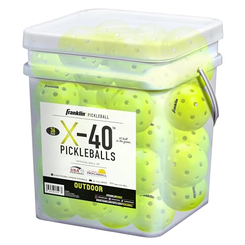 Franklin Sports X-40 Pickleballs für den Außenbereich, USAPA-Verordnung, Gelb, 36 Stück