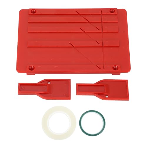 10-Zoll-Spleißblock-Kit für Bandspleißset, ABS-Material, breite Kompatibilität, Öffnungsbandspleißer für 1-Zoll-, 1/2-Zoll-, 1/4-Zoll- und 1/8-Zoll-Rollen-zu-Rollen-Bänder (Red)