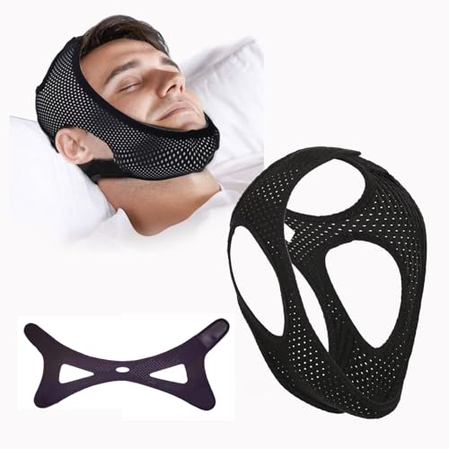 Antischnarch,Anti Schnarch Kinnriemen,Schnarchen Mouth Piece,Anti-Snoring Chin Strap Devices,Gegen Herren Schnarchmaske,Antischnarchen Kinngurt,Reusable Quiet Antischnarchriemen,für Schlafen Stopper