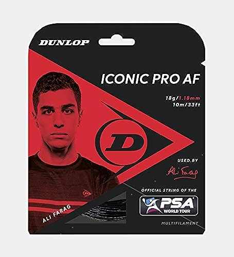 DUNLOP Iconic Pro AF Squash Saite, 18g-1.18mm, 10m Satz