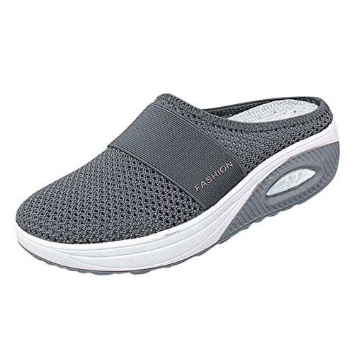 Orthopädische Schuhe Damen Air Cushion Slip-On Diabetiker Orthopedic Wanderschuhe Sandals Freizeit Mesh Atmungsaktiv Hausschuhe Sneaker Leicht Mit Luftkissen Turnschuhe Sportschuhe Damen